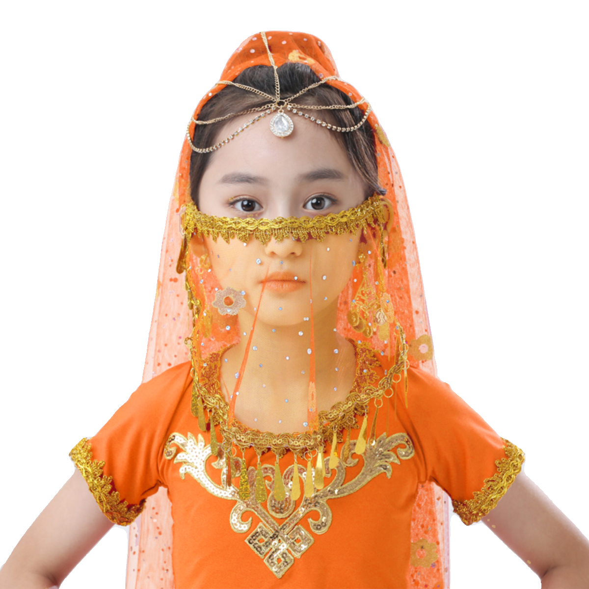 Children's orange veil